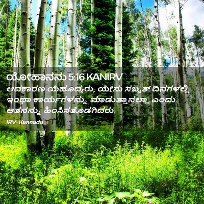 Picture 02 - ಯೋಹಾನನು 5:16 KANIRV - ಆದಕಾರಣ ಯೆಹೂದ್ಯರು, - Bible Verse Picture