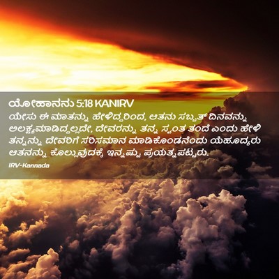 Picture 02 - ಯೋಹಾನನು 5:18 KANIRV - ಯೇಸು ಈ ಮಾತನ್ನು - Bible Verse Picture