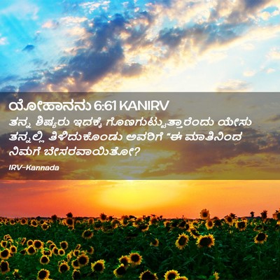 Picture 02 - ಯೋಹಾನನು 6:61 KANIRV - ತನ್ನ ಶಿಷ್ಯರು - Bible Verse Picture