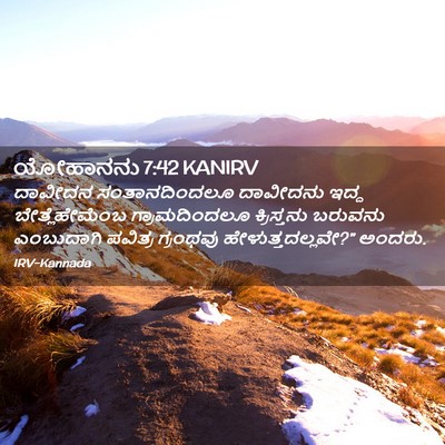 Picture 02 - ಯೋಹಾನನು 7:42 KANIRV - ದಾವೀದನ - Bible Verse Picture