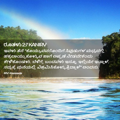 Picture 02 - ರೂತಳು 2:7 KANIRV - ಇವಳು ತೆನೆ - Bible Verse Picture