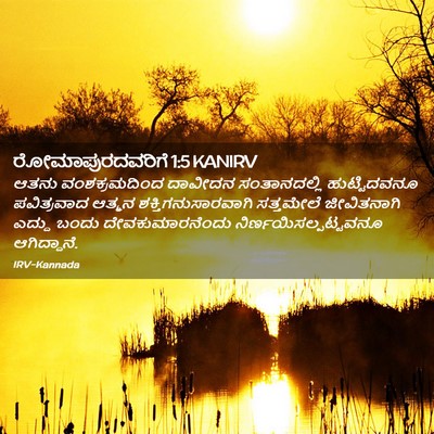 Picture 02 - ರೋಮಾಪುರದವರಿಗೆ 1:5 KANIRV - ಆತನು ವಂಶಕ್ರಮದಿಂದ - Bible Verse Picture