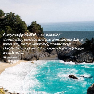 Picture 02 - ರೋಮಾಪುರದವರಿಗೆ 14:23 KANIRV - ಸಂಶಯಪಟ್ಟು - Bible Verse Picture