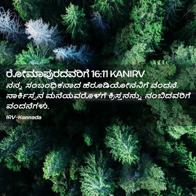 Picture 02 - ರೋಮಾಪುರದವರಿಗೆ 16:11 KANIRV - ನನ್ನ ಸಂಬಂಧಿಕನಾದ - Bible Verse Picture