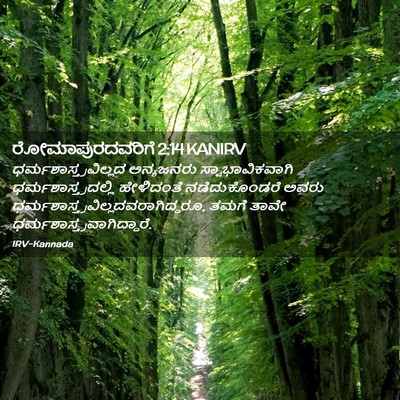 Picture 02 - ರೋಮಾಪುರದವರಿಗೆ 2:14 KANIRV -  - Bible Verse Picture