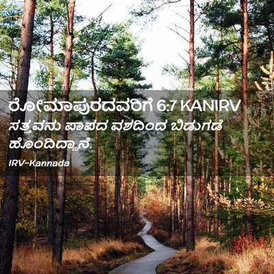Picture 02 - ರೋಮಾಪುರದವರಿಗೆ 6:7 KANIRV - ಸತ್ತವನು ಪಾಪದ - Bible Verse Picture
