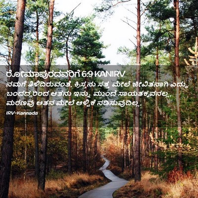 Picture 02 - ರೋಮಾಪುರದವರಿಗೆ 6:9 KANIRV - ನಮಗೆ - Bible Verse Picture