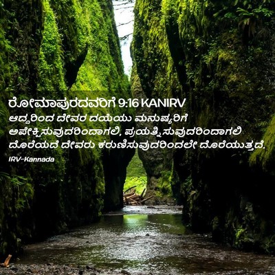 Picture 02 - ರೋಮಾಪುರದವರಿಗೆ 9:16 KANIRV - ಆದ್ದರಿಂದ ದೇವರ - Bible Verse Picture