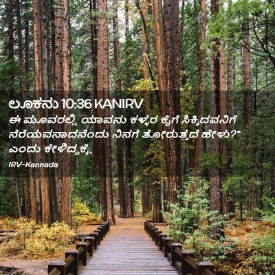 Picture 02 - ಲೂಕನು 10:36 KANIRV - ಈ ಮೂವರಲ್ಲಿ ಯಾವನು - Bible Verse Picture
