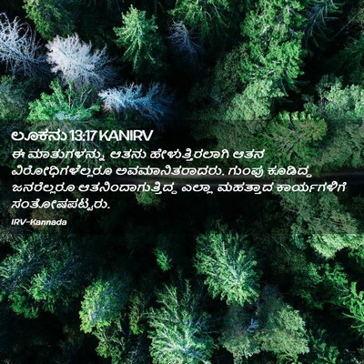 Picture 02 - ಲೂಕನು 13:17 KANIRV - ಈ ಮಾತುಗಳನ್ನು ಆತನು - Bible Verse Picture