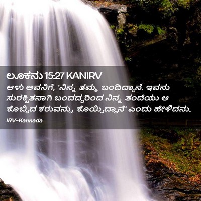Picture 02 - ಲೂಕನು 15:27 KANIRV - ಆಳು ಅವನಿಗೆ, ‘ನಿನ್ನ - Bible Verse Picture