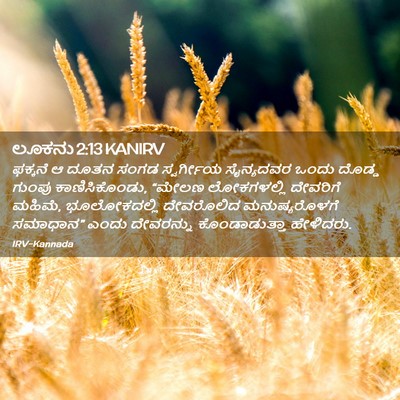 Picture 02 - ಲೂಕನು 2:13 KANIRV - ಫಕ್ಕನೆ ಆ ದೂತನ ಸಂಗಡ - Bible Verse Picture