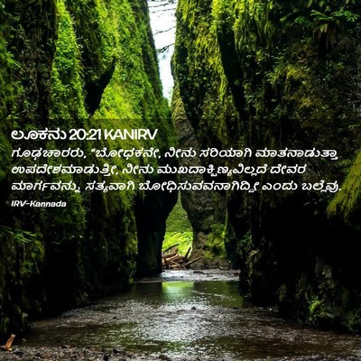 Picture 02 - ಲೂಕನು 20:21 KANIRV - ಗೂಢಚಾರರು, “ಬೋಧಕನೇ, - Bible Verse Picture