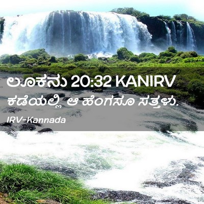 Picture 02 - ಲೂಕನು 20:32 KANIRV - ಕಡೆಯಲ್ಲಿ ಆ ಹೆಂಗಸೂ - Bible Verse Picture