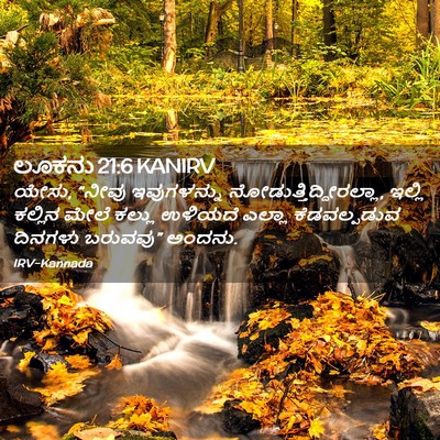 Picture 02 - ಲೂಕನು 21:6 KANIRV - ಯೇಸು, “ನೀವು - Bible Verse Picture