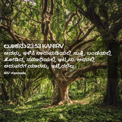 Picture 02 - ಲೂಕನು 23:53 KANIRV - ಅದನ್ನು ಇಳಿಸಿ - Bible Verse Picture