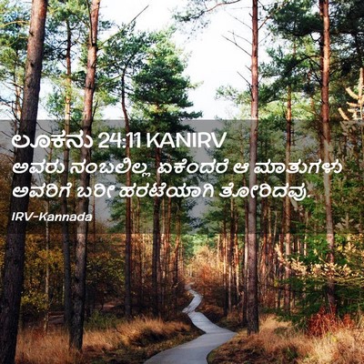 Picture 02 - ಲೂಕನು 24:11 KANIRV - ಅವರು ನಂಬಲಿಲ್ಲ - Bible Verse Picture