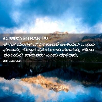 Picture 02 - ಲೂಕನು 3:9 KANIRV - ಈಗಲೇ ಮರಗಳ ಬೇರಿಗೆ - Bible Verse Picture