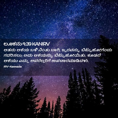 Picture 02 - ಲೂಕನು 4:39 KANIRV - ಆತನು ಆಕೆಯ ಬಳಿ - Bible Verse Picture