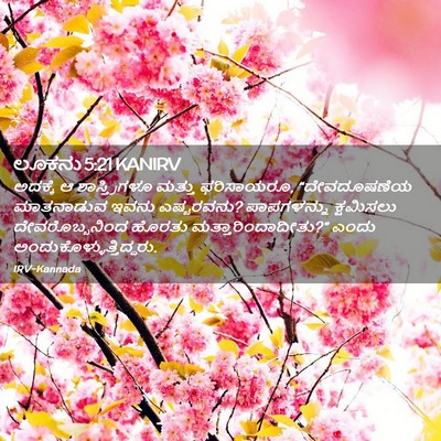 Picture 02 - ಲೂಕನು 5:21 KANIRV - ಅದಕ್ಕೆ ಆ - Bible Verse Picture