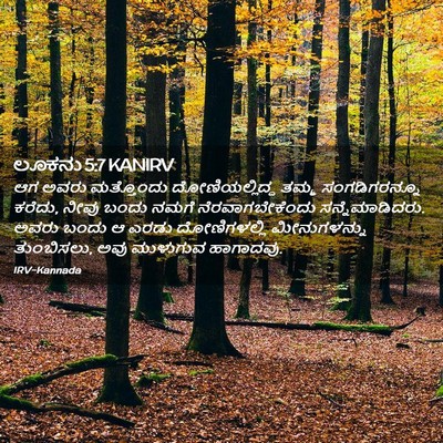 Picture 02 - ಲೂಕನು 5:7 KANIRV - ಆಗ ಅವರು ಮತ್ತೊಂದು - Bible Verse Picture