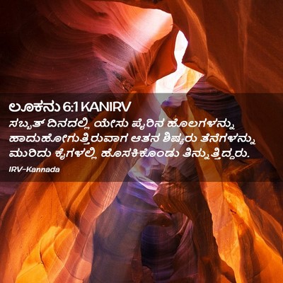 Picture 02 - ಲೂಕನು 6:1 KANIRV - ಸಬ್ಬತ್ ದಿನದಲ್ಲಿ - Bible Verse Picture
