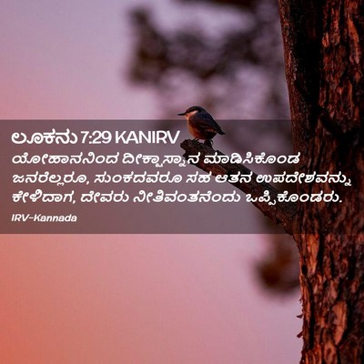 Picture 02 - ಲೂಕನು 7:29 KANIRV - ಯೋಹಾನನಿಂದ - Bible Verse Picture