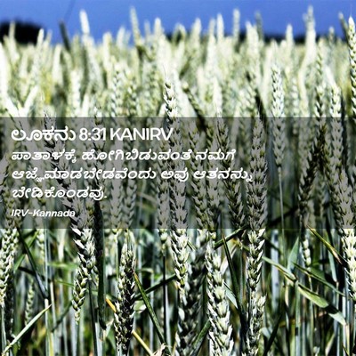 Picture 02 - ಲೂಕನು 8:31 KANIRV - ಪಾತಾಳಕ್ಕೆ - Bible Verse Picture