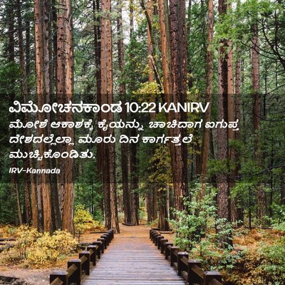 Picture 02 - ವಿಮೋಚನಕಾಂಡ 10:22 KANIRV - ಮೋಶೆ ಆಕಾಶಕ್ಕೆ - Bible Verse Picture