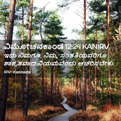 Picture 02 - ವಿಮೋಚನಕಾಂಡ 12:24 KANIRV - ಇದು ನಿಮಗೂ, ನಿಮ್ಮ - Bible Verse Picture
