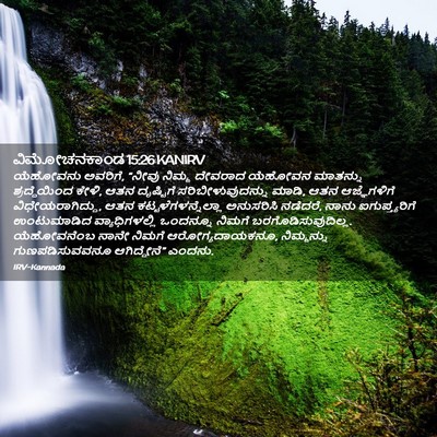 Picture 02 - ವಿಮೋಚನಕಾಂಡ 15:26 KANIRV - ಯೆಹೋವನು ಅವರಿಗೆ, - Bible Verse Picture