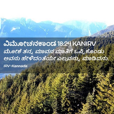 Picture 02 - ವಿಮೋಚನಕಾಂಡ 18:24 KANIRV - ಮೋಶೆ ತನ್ನ ಮಾವನ - Bible Verse Picture