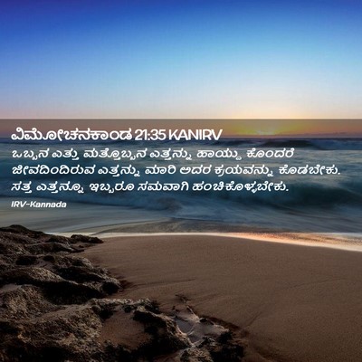 Picture 02 - ವಿಮೋಚನಕಾಂಡ 21:35 KANIRV - ಒಬ್ಬನ ಎತ್ತು - Bible Verse Picture