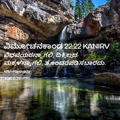 Picture 02 - ವಿಮೋಚನಕಾಂಡ 22:22 KANIRV - ವಿಧವೆಯರನ್ನಾಗಲಿ, - Bible Verse Picture