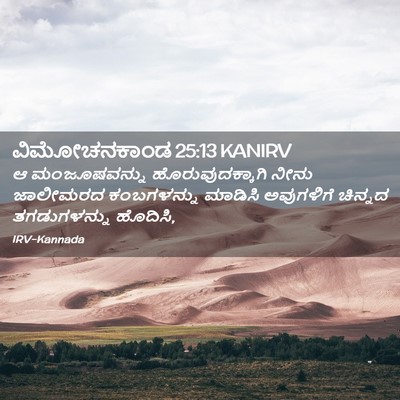 Picture 02 - ವಿಮೋಚನಕಾಂಡ 25:13 KANIRV - ಆ ಮಂಜೂಷವನ್ನು - Bible Verse Picture