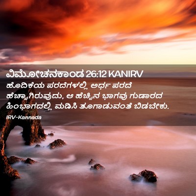 Picture 02 - ವಿಮೋಚನಕಾಂಡ 26:12 KANIRV - ಹೊದಿಕೆಯ - Bible Verse Picture