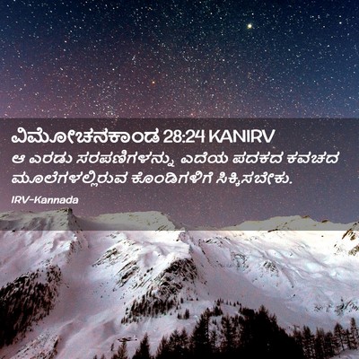 Picture 02 - ವಿಮೋಚನಕಾಂಡ 28:24 KANIRV - ಆ ಎರಡು - Bible Verse Picture