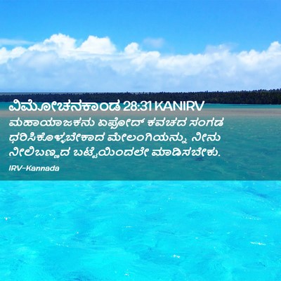Picture 02 - ವಿಮೋಚನಕಾಂಡ 28:31 KANIRV - ಮಹಾಯಾಜಕನು ಏಫೋದ್ - Bible Verse Picture