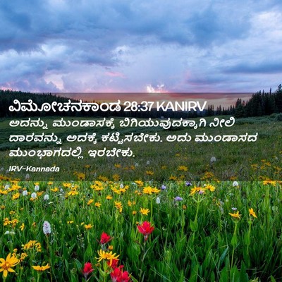 Picture 02 - ವಿಮೋಚನಕಾಂಡ 28:37 KANIRV - ಅದನ್ನು ಮುಂಡಾಸಕ್ಕೆ - Bible Verse Picture