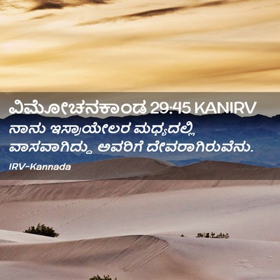 Picture 02 - ವಿಮೋಚನಕಾಂಡ 29:45 KANIRV - ನಾನು ಇಸ್ರಾಯೇಲರ - Bible Verse Picture