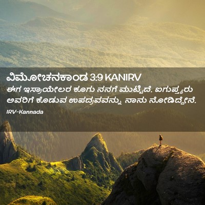 Picture 02 - ವಿಮೋಚನಕಾಂಡ 3:9 KANIRV - ಈಗ ಇಸ್ರಾಯೇಲರ ಕೂಗು - Bible Verse Picture
