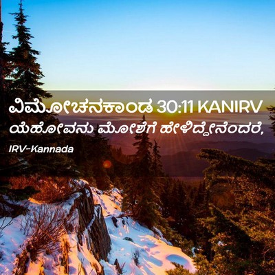 Picture 02 - ವಿಮೋಚನಕಾಂಡ 30:11 KANIRV - ಯೆಹೋವನು ಮೋಶೆಗೆ - Bible Verse Picture