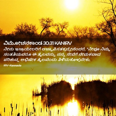 Picture 02 - ವಿಮೋಚನಕಾಂಡ 30:31 KANIRV - ನೀನು ಇಸ್ರಾಯೇಲರಿಗೆ - Bible Verse Picture