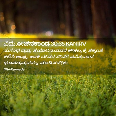 Picture 02 - ವಿಮೋಚನಕಾಂಡ 30:35 KANIRV - ಸುಗಂಧ ದ್ರವ್ಯ - Bible Verse Picture