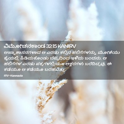 Picture 02 - ವಿಮೋಚನಕಾಂಡ 32:15 KANIRV - ಆಜ್ಞಾಶಾಸನಗಳಾದ ಆ - Bible Verse Picture