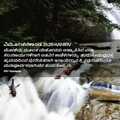 Picture 02 - ವಿಮೋಚನಕಾಂಡ 35:29 KANIRV - ಮೋಶೆಯ ಮೂಲಕ - Bible Verse Picture
