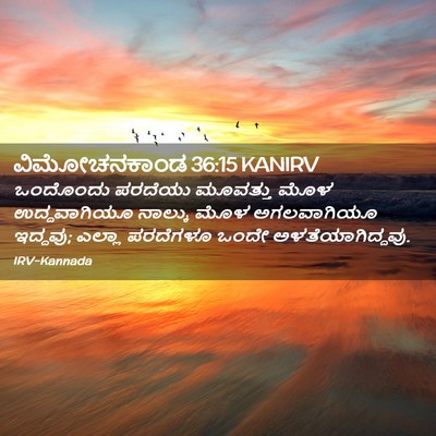 Picture 02 - ವಿಮೋಚನಕಾಂಡ 36:15 KANIRV - ಒಂದೊಂದು ಪರದೆಯು - Bible Verse Picture