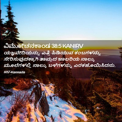 Picture 02 - ವಿಮೋಚನಕಾಂಡ 38:5 KANIRV - ಯಜ್ಞವೇದಿಯನ್ನು - Bible Verse Picture