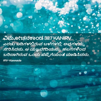 Picture 02 - ವಿಮೋಚನಕಾಂಡ 38:7 KANIRV - ಎರಡು ಬದಿಗಳಲ್ಲಿರುವ - Bible Verse Picture