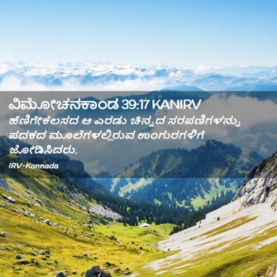 Picture 02 - ವಿಮೋಚನಕಾಂಡ 39:17 KANIRV - ಹೆಣಿಗೇಕೆಲಸದ ಆ - Bible Verse Picture